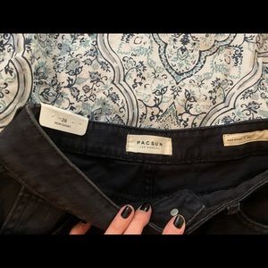 Black jean pacsun shorts